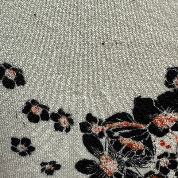 Free People Cream Floral Long Sleeve Top - Picture 5 of 5